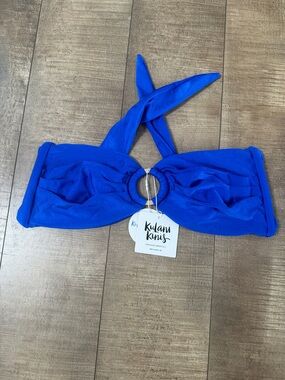 Kulani Kinis Royal Blue Ring-Detail Bikini Top